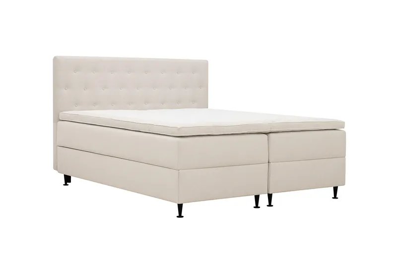 Hilton Plus Komplet sengepakke med opbevaring 160x200 cm - Lys beige - Møbler - Senge - Kontinentalsenge