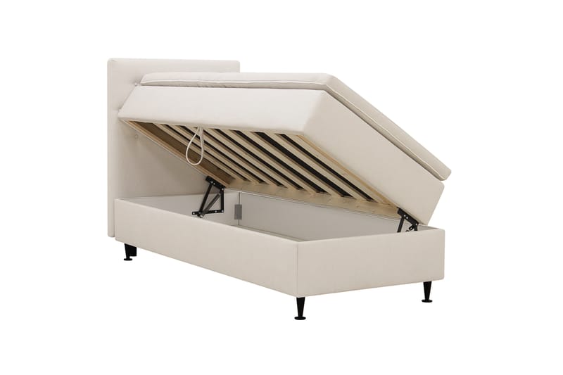 Hilton Plus Komplet sengepakke med opbevaring 90x200 cm - Lys beige - Møbler - Senge - Kontinentalsenge