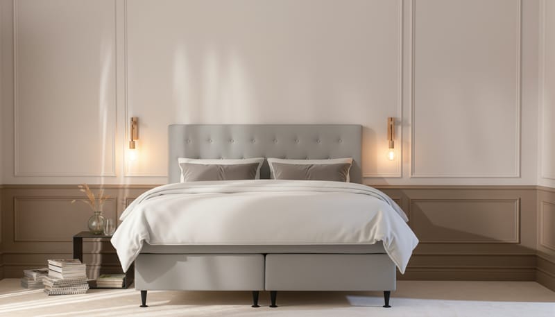 Hilton Plus Komplet seng pakke 160x200 cm - Grå - Møbler - Senge - Komplet sengepakke