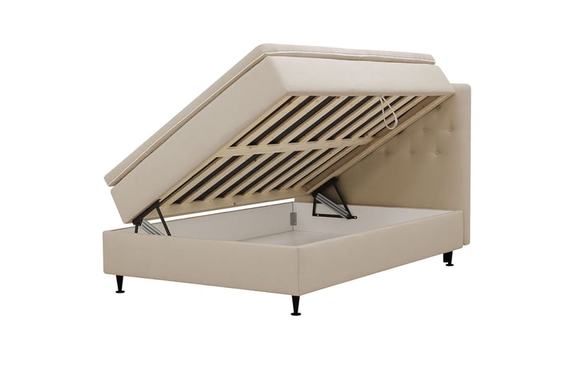 Hilton Plus Kontinentalseng med opbevaring 120x200 cm - Beige - Møbler - Senge - Kontinentalsenge