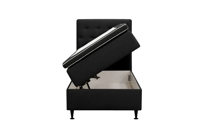 Hilton Plus Komplet sengepakke med opbevaring 90x200 cm - Antracit - Møbler - Senge - Kontinentalsenge