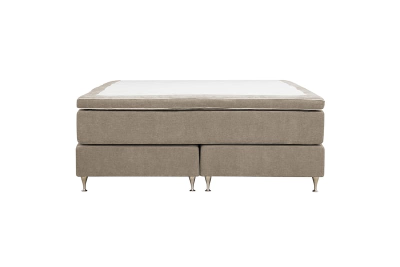 Hilton Premium kontinentalseng 160x200 cm - Lysebrunt stof - Møbler - Senge - Kontinentalsenge