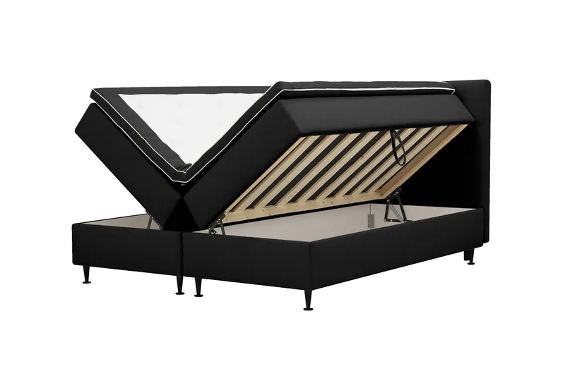 Hilton Plus Komplet sengepakke med opbevaring 180x200 cm - Antracit - Møbler - Senge - Kontinentalsenge