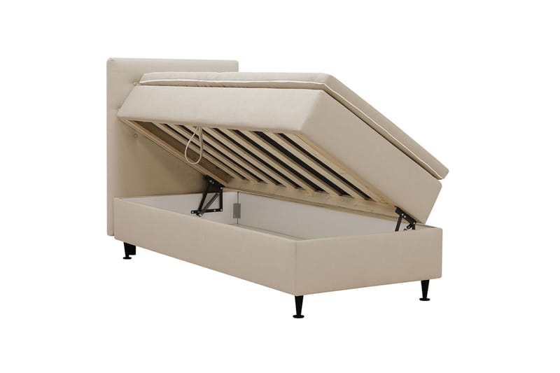 Hilton Plus Komplet sengepakke med opbevaring 90x200 cm - Beige - Møbler - Senge - Kontinentalsenge