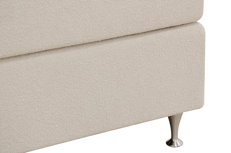 Hilton Premium Komplet Sengepakke 160x200 cm Kontinentalseng med Sengegavl - Beige Bouclé - Møbler - Senge - Kontinentalsenge