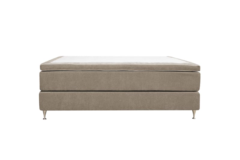 Hilton Premium kontinentalseng 160x200 cm - Lysebrunt stof - Møbler - Senge - Kontinentalsenge