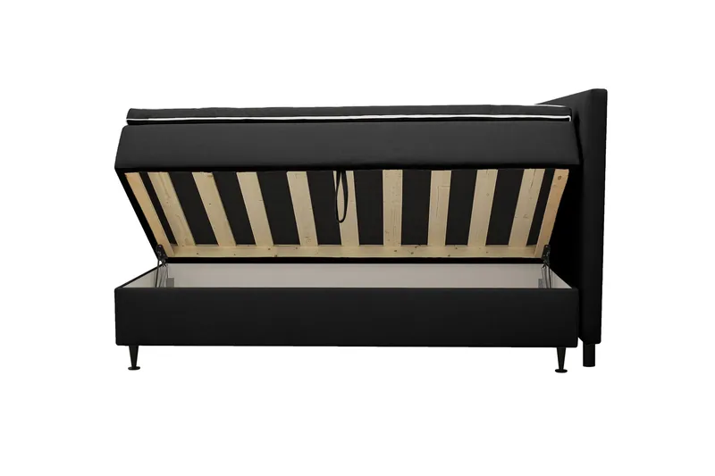 Hilton Plus Kontinentalseng med opbevaring 180x200 cm - Antracit - Møbler - Senge - Kontinentalsenge