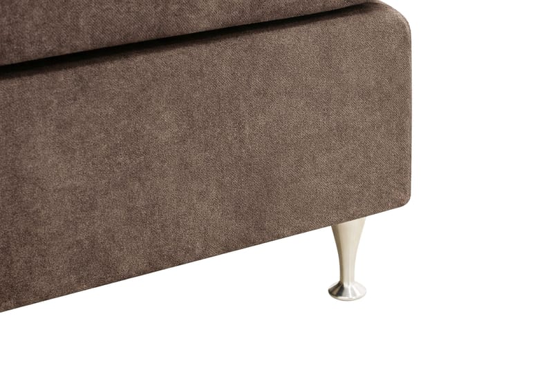 Hilton Premium kontinentalseng 160x200 cm - Brunt stof - Møbler - Senge - Kontinentalsenge