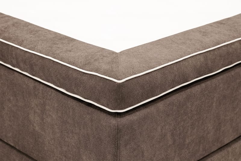 Hilton Premium kontinentalseng 160x200 cm - Brunt stof - Møbler - Senge - Kontinentalsenge