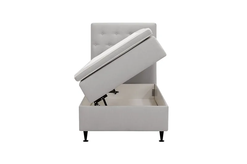 Hilton Plus Komplet sengepakke med opbevaring 90x200 cm - Grå - Møbler - Senge - Kontinentalsenge