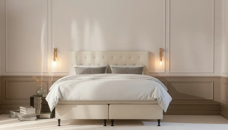 Hilton Plus Komplet seng pakke 160x200 cm - Lys beige - Møbler - Senge - Komplet sengepakke