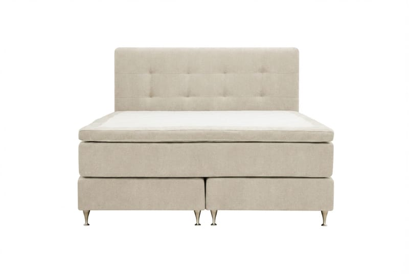 Hilton Premium komplet sengepakke 180x200 cm kontinentalseng med sengegavl - Beige stof - Møbler - Senge - Kontinentalsenge