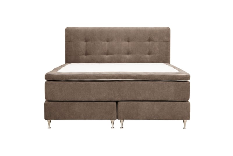 Hilton Premium komplet sengepakke 180x200 cm kontinentalseng med sengegavl - Brun stof - Møbler - Senge - Kontinentalsenge