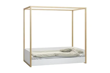 4You Seng 90x200 cm Hvid/Træ/Natur - VOX - Møbler - Senge - Himmelseng