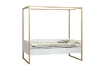 4You Seng 90x200 cm Hvid/Træ/Natur - VOX - Møbler - Senge - Himmelseng
