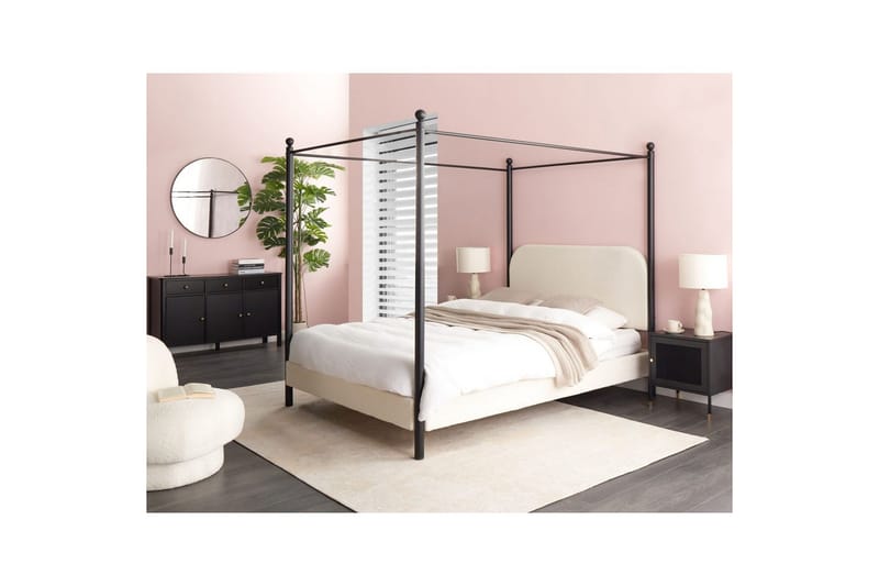 Himmelseng Dannemois - Hvid, Sort, 140x200 cm - Møbler - Senge - Himmelseng