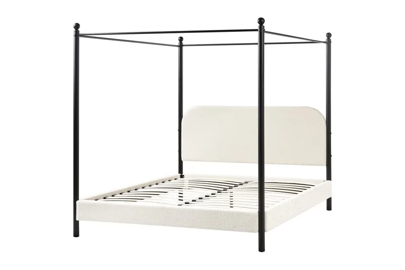 Himmelseng Dannemois, Hvid, Sort, 160x200 cm