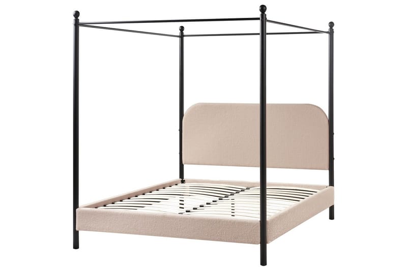 Himmelseng Dannemois, Taupe, sort, 140x200 cm