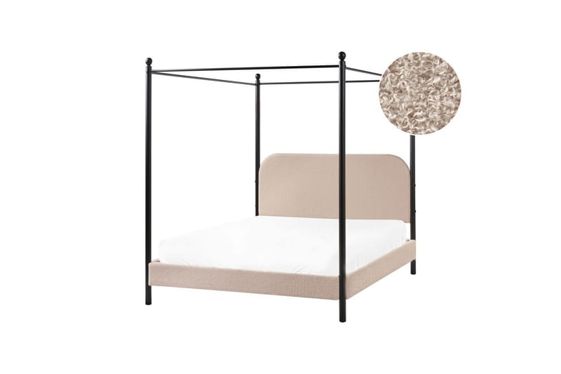 Himmelseng Dannemois - Taupe, sort, 140x200 cm - Møbler - Senge - Himmelseng