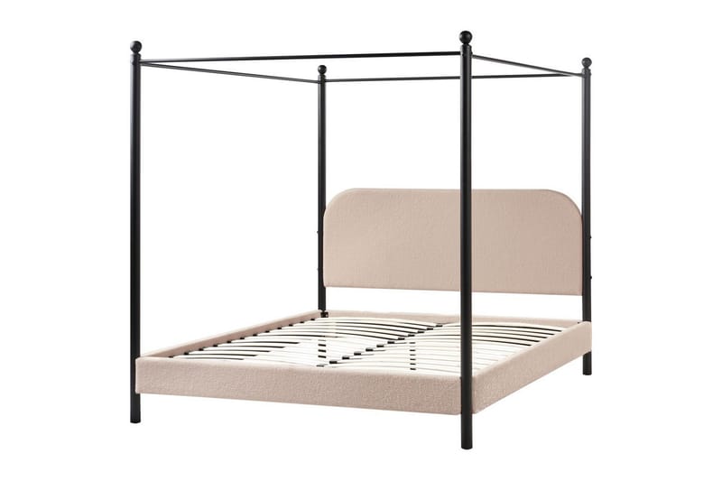 Himmelseng Dannemois, Taupe, sort, 160x200 cm