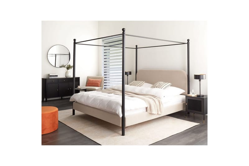 Himmelseng Dannemois - Taupe, sort, 180x200 cm - Møbler - Senge - Himmelseng