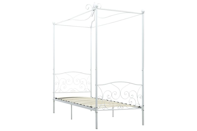 Sengestel Til Himmelseng 100 X 200 Cm Metal Hvid - Hvid - Møbler - Senge - Himmelseng