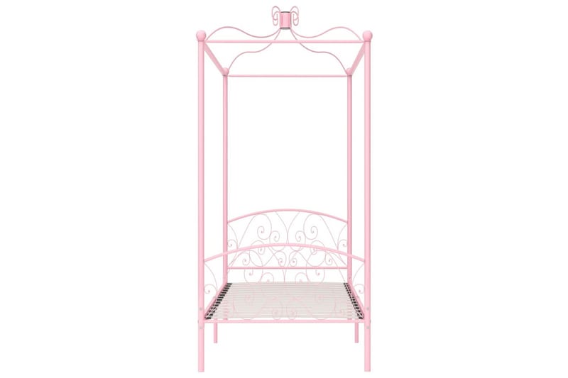 sengestel til himmelseng 100 x 200 cm metal pink - Lyserød - Møbler - Senge - Himmelseng