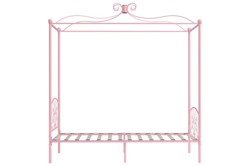sengestel til himmelseng 100 x 200 cm metal pink - Lyserød - Møbler - Senge - Himmelseng