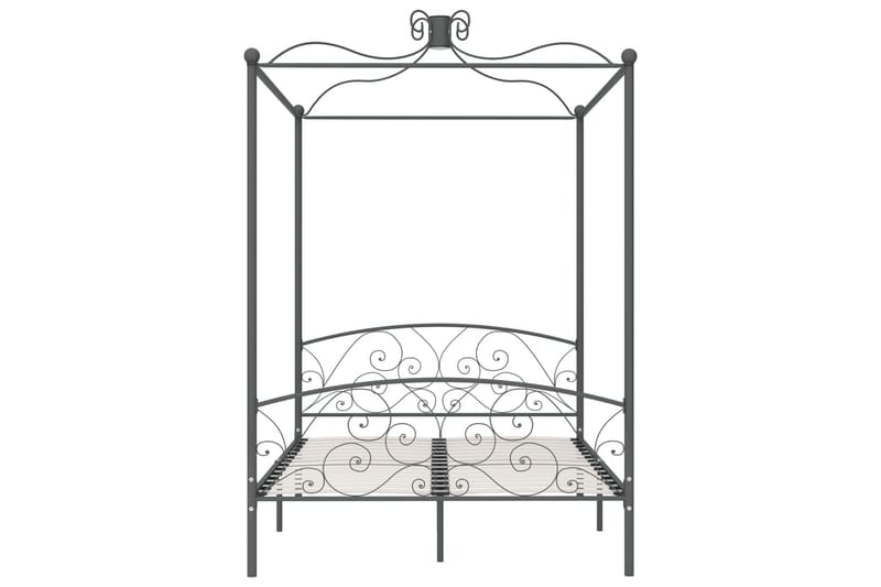 sengestel til himmelseng 120 x 200 cm metal grå - Grå - Møbler - Senge - Himmelseng