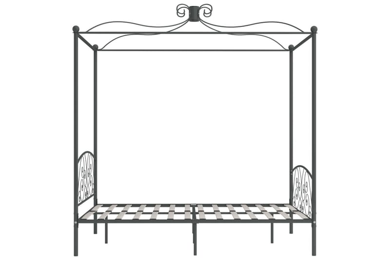 sengestel til himmelseng 120 x 200 cm metal grå - Grå - Møbler - Senge - Himmelseng