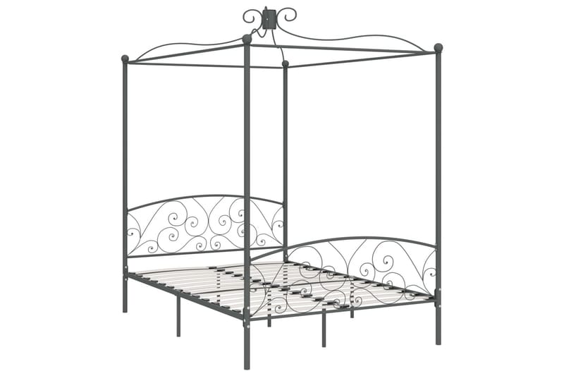 sengestel til himmelseng 120 x 200 cm metal grå - Grå - Møbler - Senge - Himmelseng