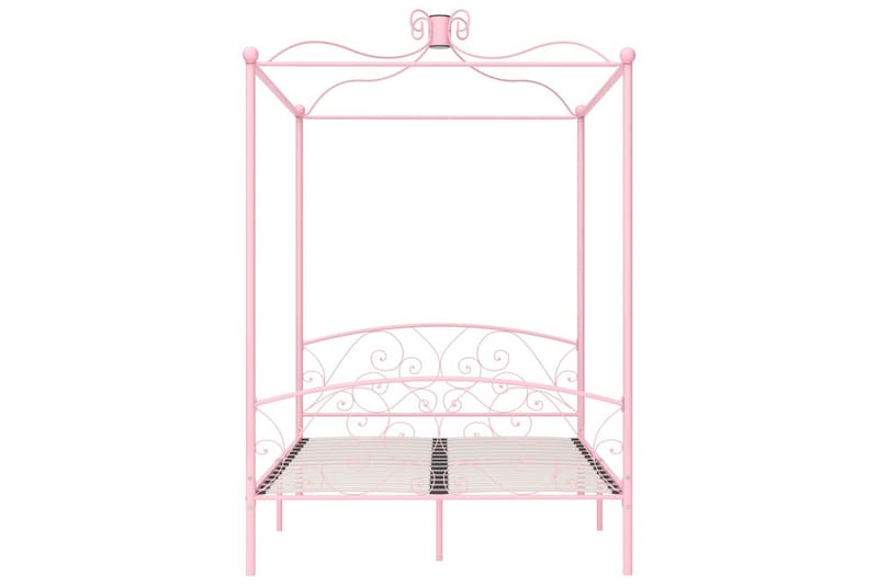 sengestel til himmelseng 140 x 200 cm metal pink - Lyserød - Møbler - Senge - Himmelseng