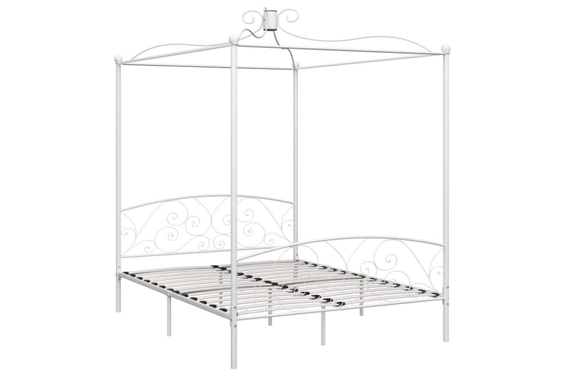 Sengestel Til Himmelseng 160 X 200 Cm Metal Hvid - Hvid - Møbler - Senge - Himmelseng