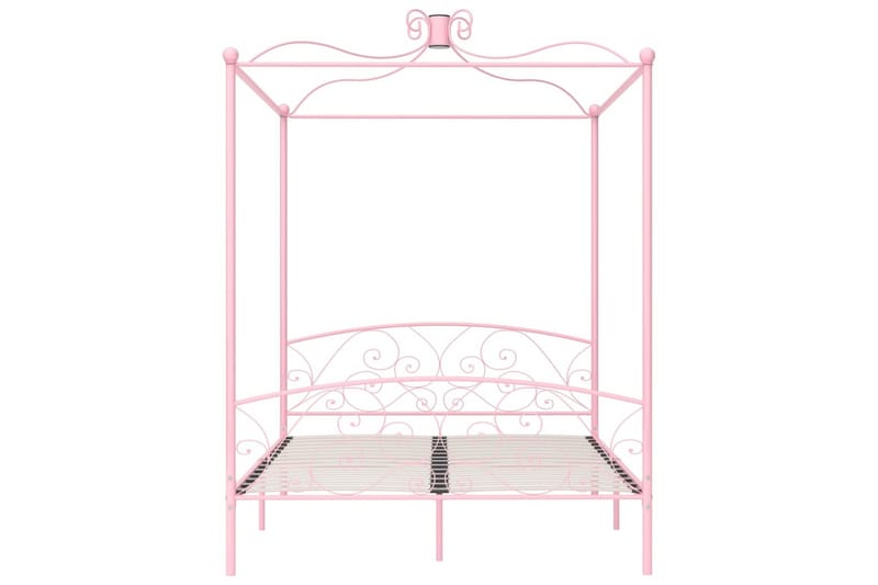 sengestel til himmelseng 160 x 200 cm metal pink - Lyserød - Møbler - Senge - Himmelseng