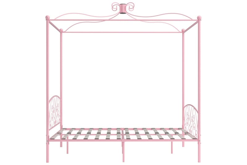 sengestel til himmelseng 160 x 200 cm metal pink - Lyserød - Møbler - Senge - Himmelseng