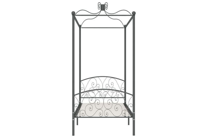 sengestel til himmelseng 90 x 200 cm metal grå - Grå - Møbler - Senge - Himmelseng