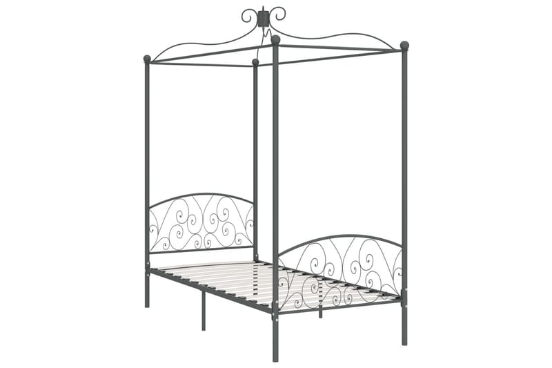 sengestel til himmelseng 90 x 200 cm metal grå - Grå - Møbler - Senge - Himmelseng