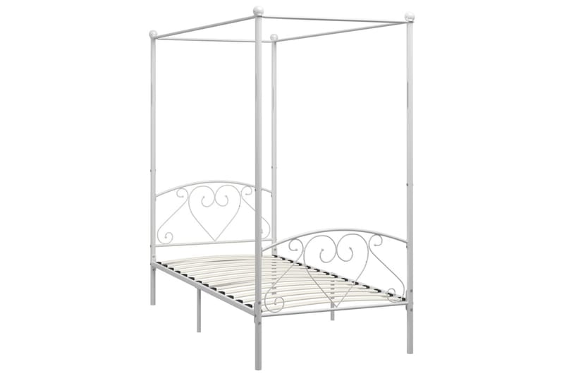 Sengestel Til Himmelseng 90 X 200 Cm Metal Hvid - Hvid - Møbler - Senge - Himmelseng