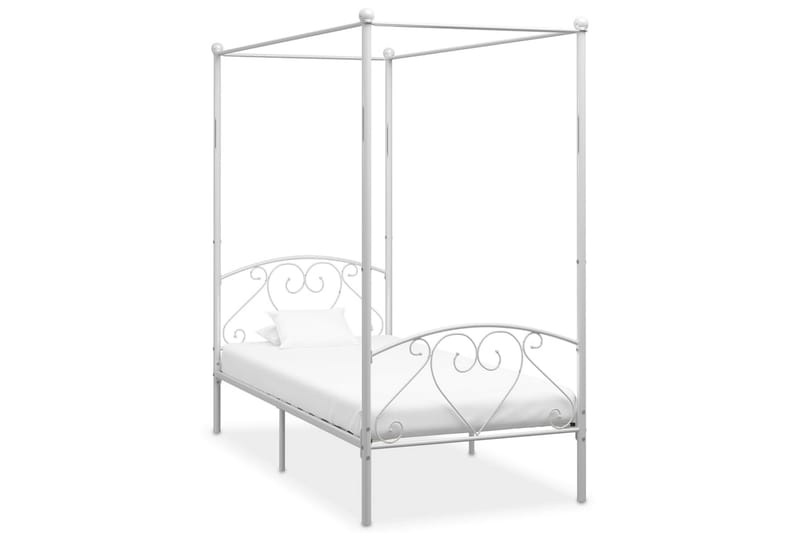 Sengestel Til Himmelseng 90 X 200 Cm Metal Hvid - Hvid - Møbler - Senge - Himmelseng