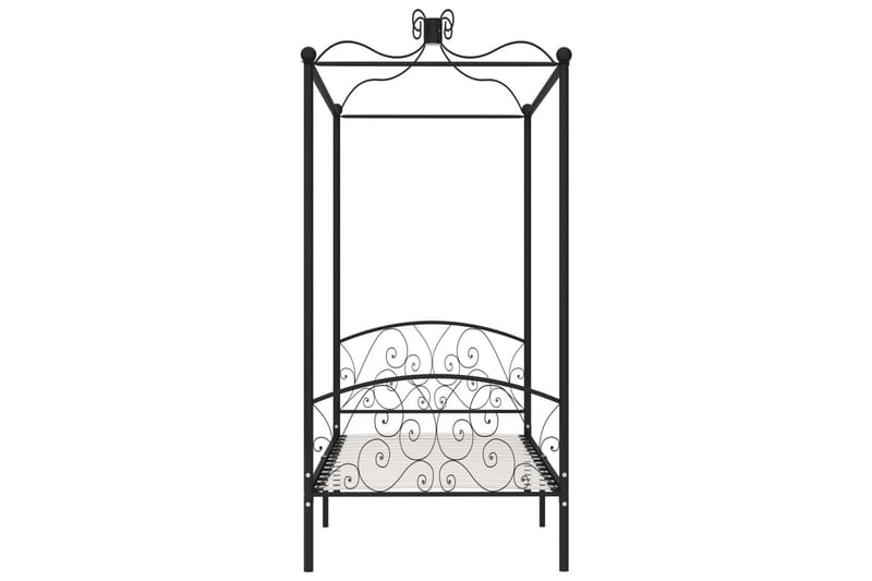 sengestel til himmelseng 90 x 200 cm metal sort - Sort - Møbler - Senge - Himmelseng