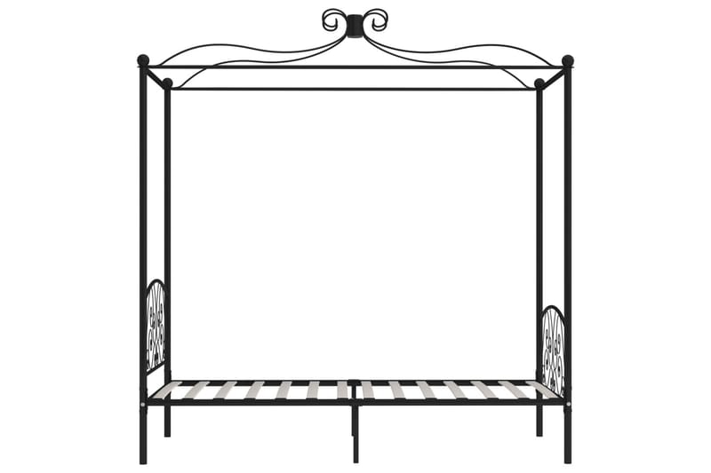 sengestel til himmelseng 90 x 200 cm metal sort - Sort - Møbler - Senge - Himmelseng