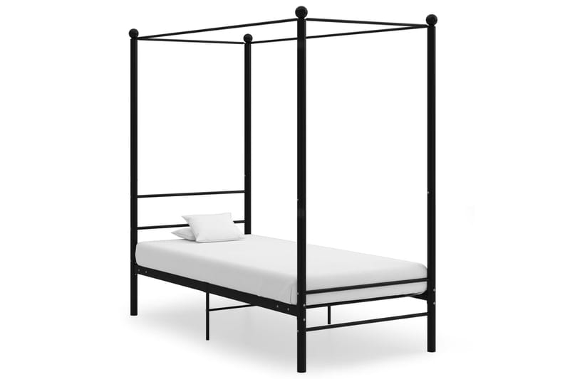sengestel til himmelseng 90x200 cm metal sort - Sort - Møbler - Senge - Himmelseng