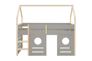 Himmelseng Square Line med Panel Grå - Grå - Møbler - Senge - Himmelseng