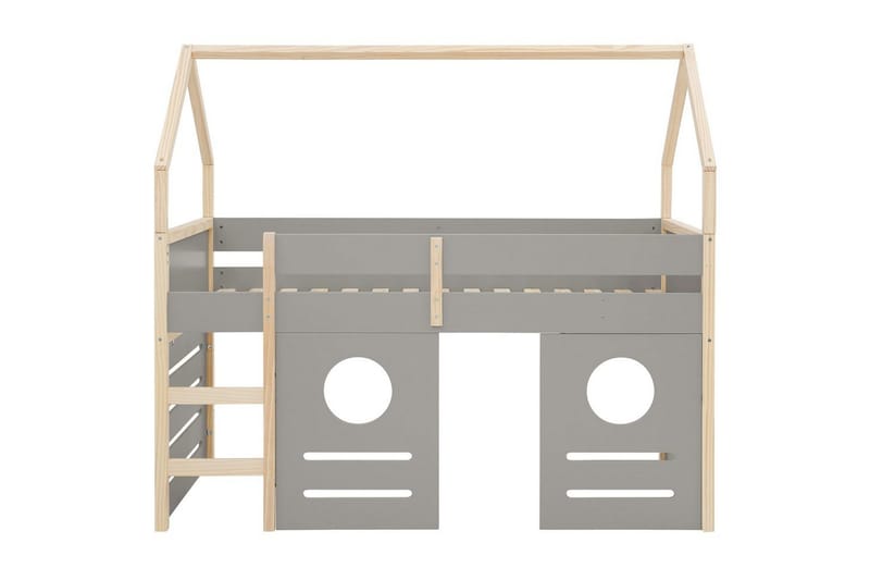 Himmelseng Square Line med Panel Grå - Grå - Møbler - Senge - Himmelseng