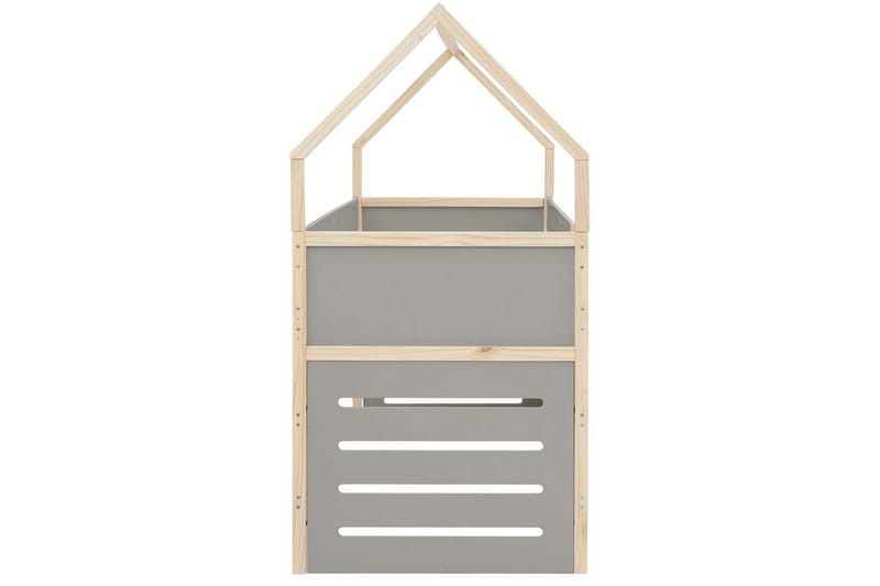 Himmelseng Square Line med Panel Grå - Grå - Møbler - Senge - Himmelseng