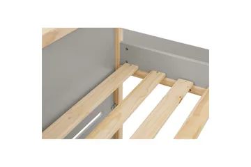 Himmelseng Square Line med Panel Grå - Grå - Møbler - Senge - Himmelseng