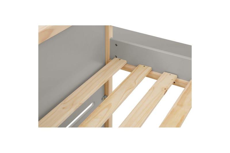 Himmelseng Square Line med Panel Grå - Grå - Møbler - Senge - Himmelseng