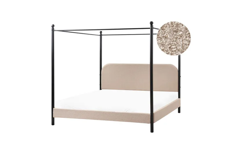 Himmelssäng Beige, Black 180x200 - Møbler - Senge - Himmelseng