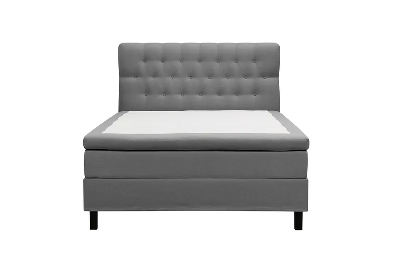 HVILA Classic komplet sengepakke 140x200 cm, kontinentalseng med diamantmønstret sengegavl, Grå