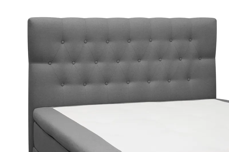 HVILA Classic komplet sengepakke 140x200 cm, kontinentalseng med diamantmønstret sengegavl - Grå - Møbler - Senge - Komplet sengepakke